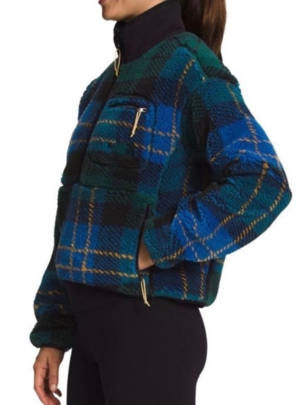 The Northface Extream Plaid Cropped Pullover size XL - Picture 2 of 6
